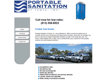 Tablet Screenshot of portablesanitationoftampa.com